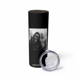 Bigfoot Selfie Christmas Skinny Tumbler Sasquatch Yeti Rock On Hand TS14 Print Your Wear