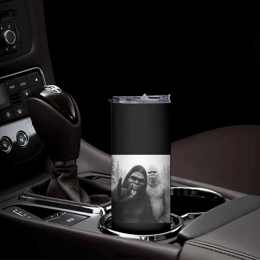 Bigfoot Selfie Christmas Skinny Tumbler Sasquatch Yeti Rock On Hand TS14 Print Your Wear