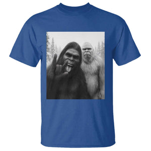 Bigfoot Selfie Christmas T Shirt Sasquatch Yeti Rock On Hand TS14 Royal Blue Print Your Wear