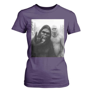 Bigfoot Selfie Christmas T Shirt For Women Sasquatch Yeti Rock On Hand TS14 Purple Print Your Wear