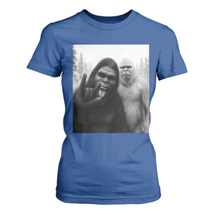 Bigfoot Selfie Christmas T Shirt For Women Sasquatch Yeti Rock On Hand TS14 Royal Blue Print Your Wear