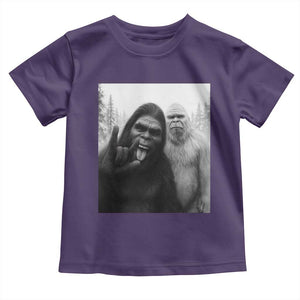 Bigfoot Selfie Christmas Toddler T Shirt Sasquatch Yeti Rock On Hand TS14 Purple Print Your Wear