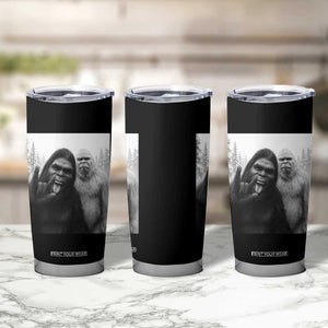 Bigfoot Selfie Christmas Tumbler Cup Sasquatch Yeti Rock On Hand TS14 Print Your Wear