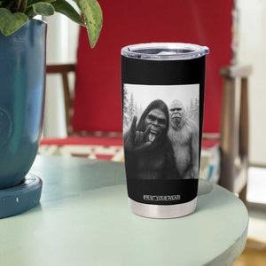 Bigfoot Selfie Christmas Tumbler Cup Sasquatch Yeti Rock On Hand TS14 Print Your Wear