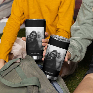Bigfoot Selfie Christmas Tumbler Cup Sasquatch Yeti Rock On Hand TS14 Print Your Wear