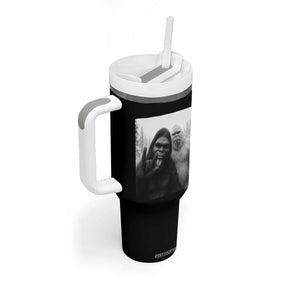 Bigfoot Selfie Christmas Tumbler With Handle Sasquatch Yeti Rock On Hand TS14 Print Your Wear