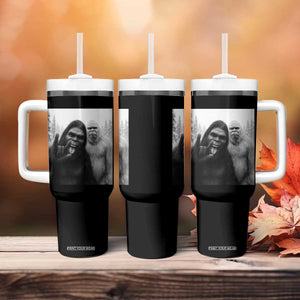 Bigfoot Selfie Christmas Tumbler With Handle Sasquatch Yeti Rock On Hand TS14 Print Your Wear