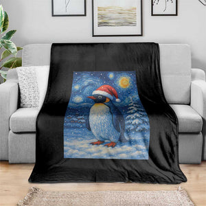 Penguin Christmas Throw Blanket Starry Night Van Gogh TS14 Print Your Wear