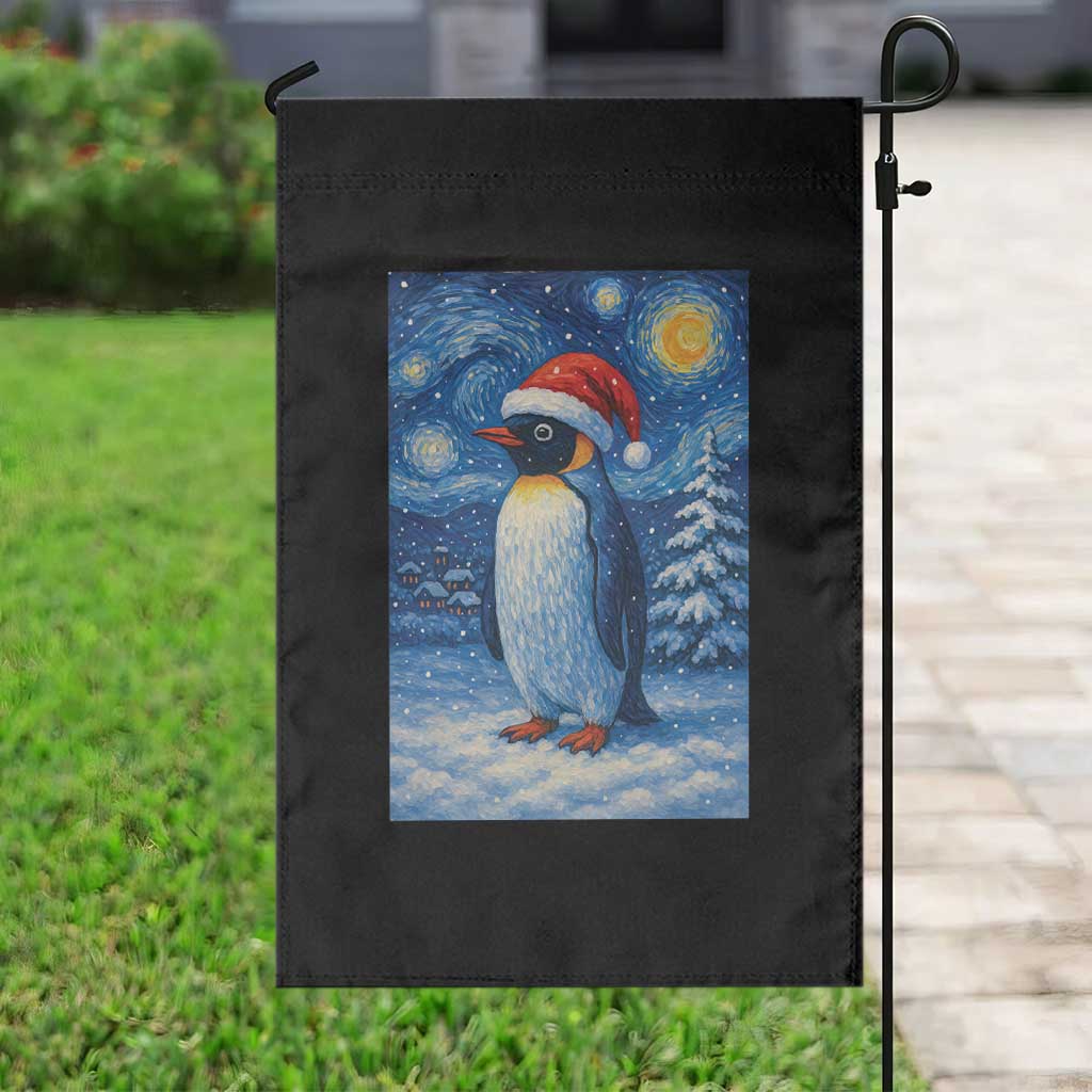Penguin Christmas Garden Flag Starry Night Van Gogh TS14 Print Your Wear