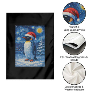 Penguin Christmas Garden Flag Starry Night Van Gogh TS14 Print Your Wear