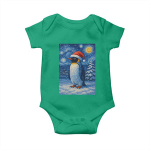 Penguin Christmas Baby Onesie Starry Night Van Gogh TS14 Irish Green Print Your Wear