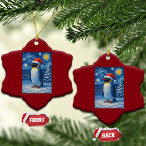 Penguin Xmas Ceramic Ornament Starry Night Van Gogh TS14 Print Your Wear
