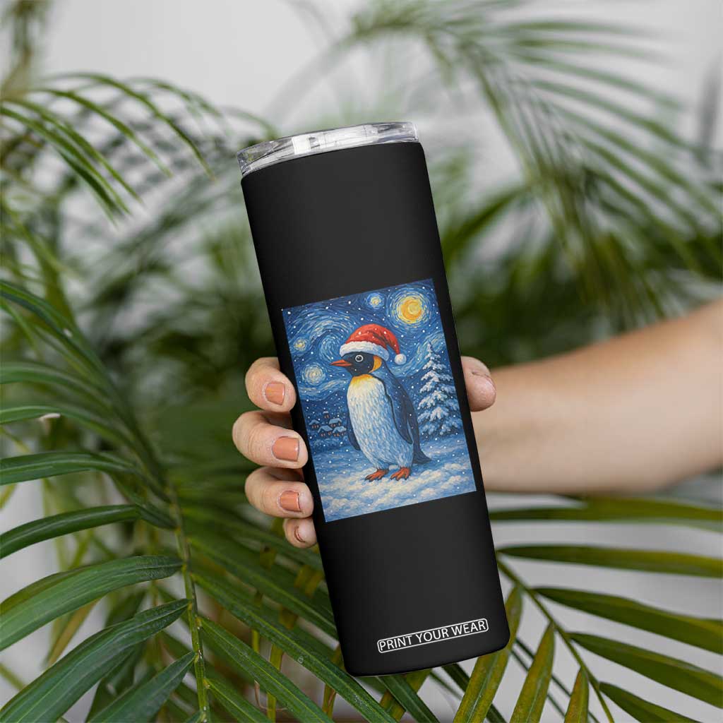 Penguin Christmas Skinny Tumbler Starry Night Van Gogh TS14 Print Your Wear