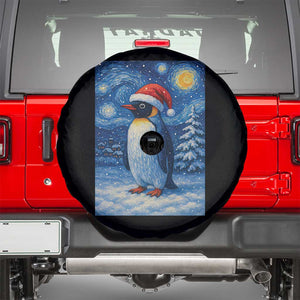 Penguin Christmas Spare Tire Cover Starry Night Van Gogh TS14 Black Print Your Wear