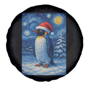 Penguin Christmas Spare Tire Cover Starry Night Van Gogh TS14 Print Your Wear