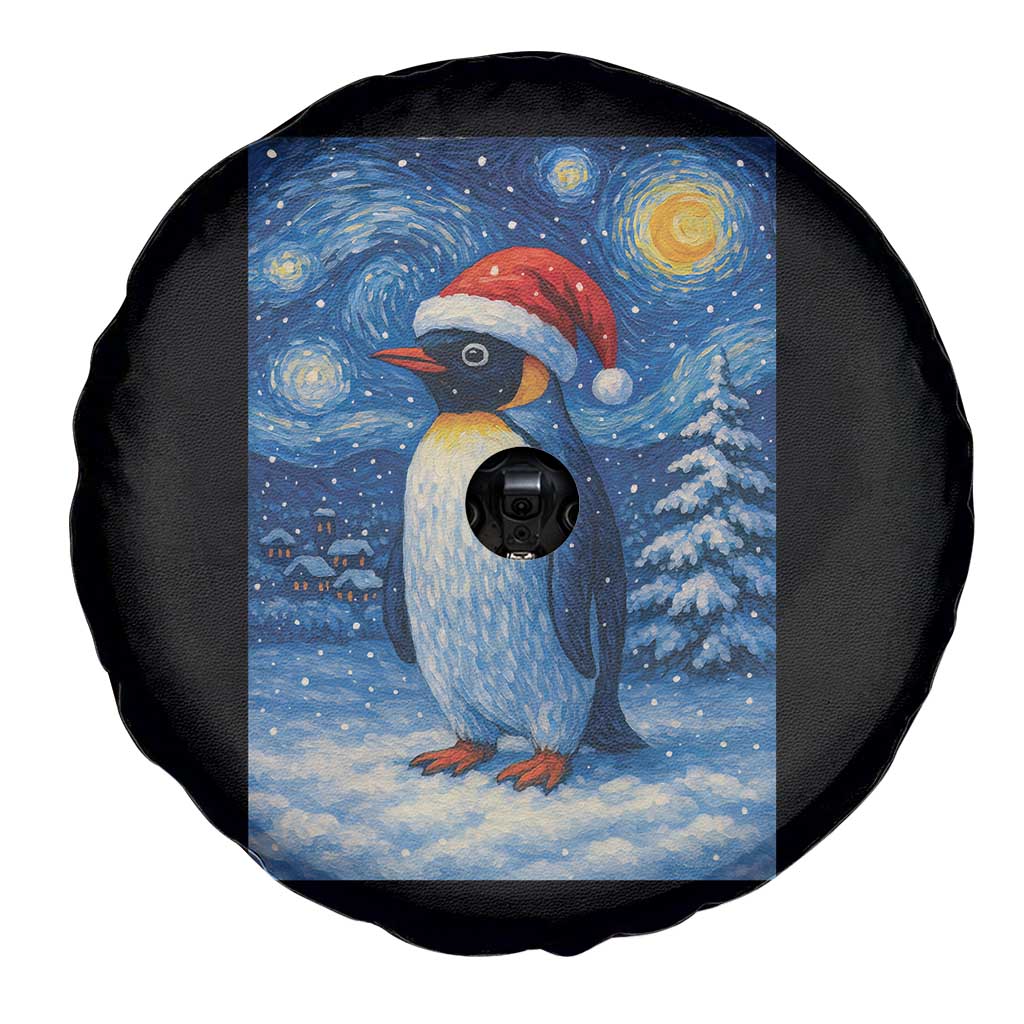 Penguin Christmas Spare Tire Cover Starry Night Van Gogh TS14 Print Your Wear