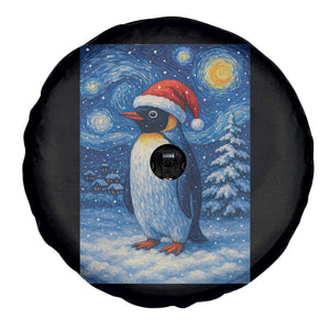 Penguin Christmas Spare Tire Cover Starry Night Van Gogh TS14 Print Your Wear