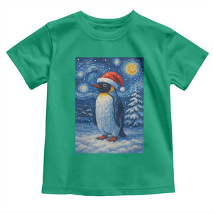 Penguin Christmas Toddler T Shirt Starry Night Van Gogh TS14 Irish Green Print Your Wear
