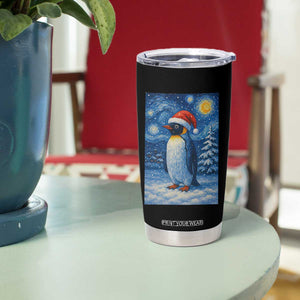 Penguin Christmas Tumbler Cup Starry Night Van Gogh TS14 Print Your Wear