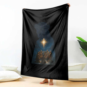 Jesus Christian Christmas Throw Blanket Christian Saints Praying Under The Star of Bethlehem TS14 Print Your Wear