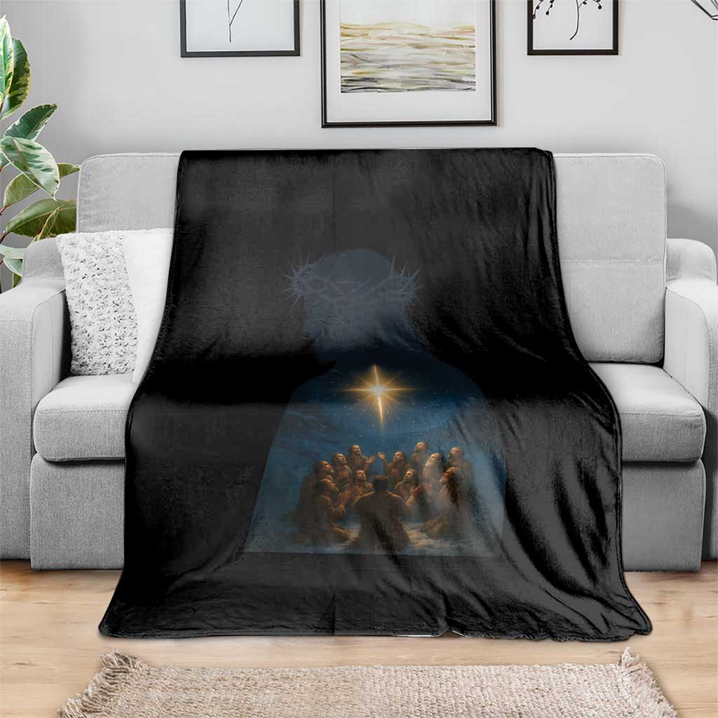 Jesus Christian Christmas Throw Blanket Christian Saints Praying Under The Star of Bethlehem TS14 Print Your Wear
