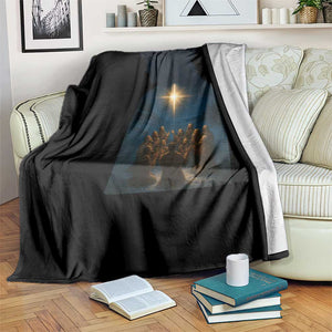Jesus Christian Christmas Throw Blanket Christian Saints Praying Under The Star of Bethlehem TS14 Print Your Wear