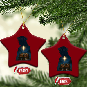 Jesus Christian Xmas Ceramic Ornament Christian Saints Praying Under The Star of Bethlehem TS14 Print Your Wear