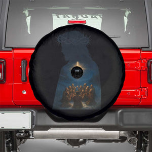 Jesus Christian Christmas Spare Tire Cover Christian Saints Praying Under The Star of Bethlehem TS14 Black Print Your Wear