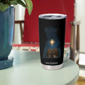 Jesus Christian Christmas Tumbler Cup Christian Saints Praying Under The Star of Bethlehem TS14 Print Your Wear