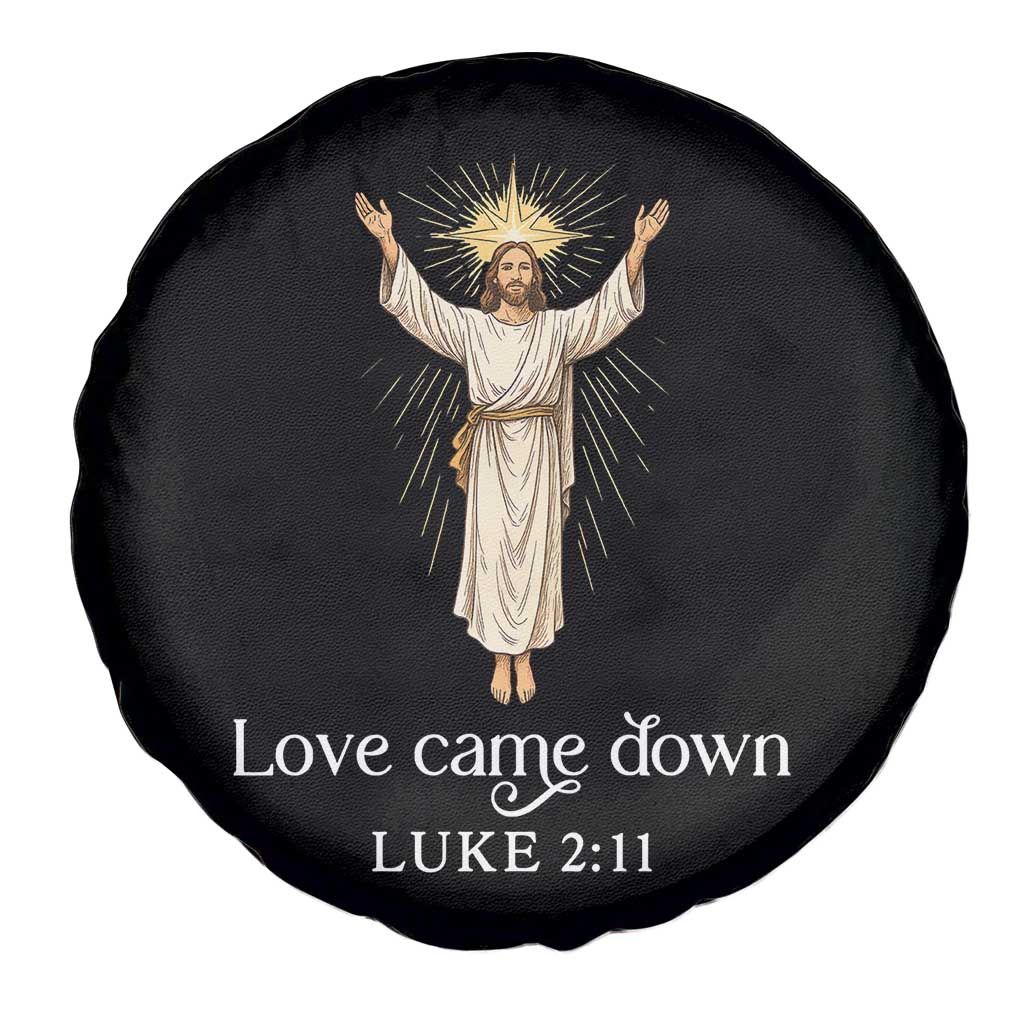 Nativity Scene Christmas Spare Tire Cover Love Came Down Jesus Christian TS14 Print Your Wear