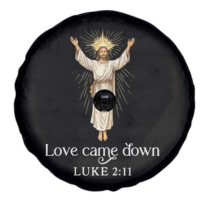 Nativity Scene Christmas Spare Tire Cover Love Came Down Jesus Christian TS14 Print Your Wear