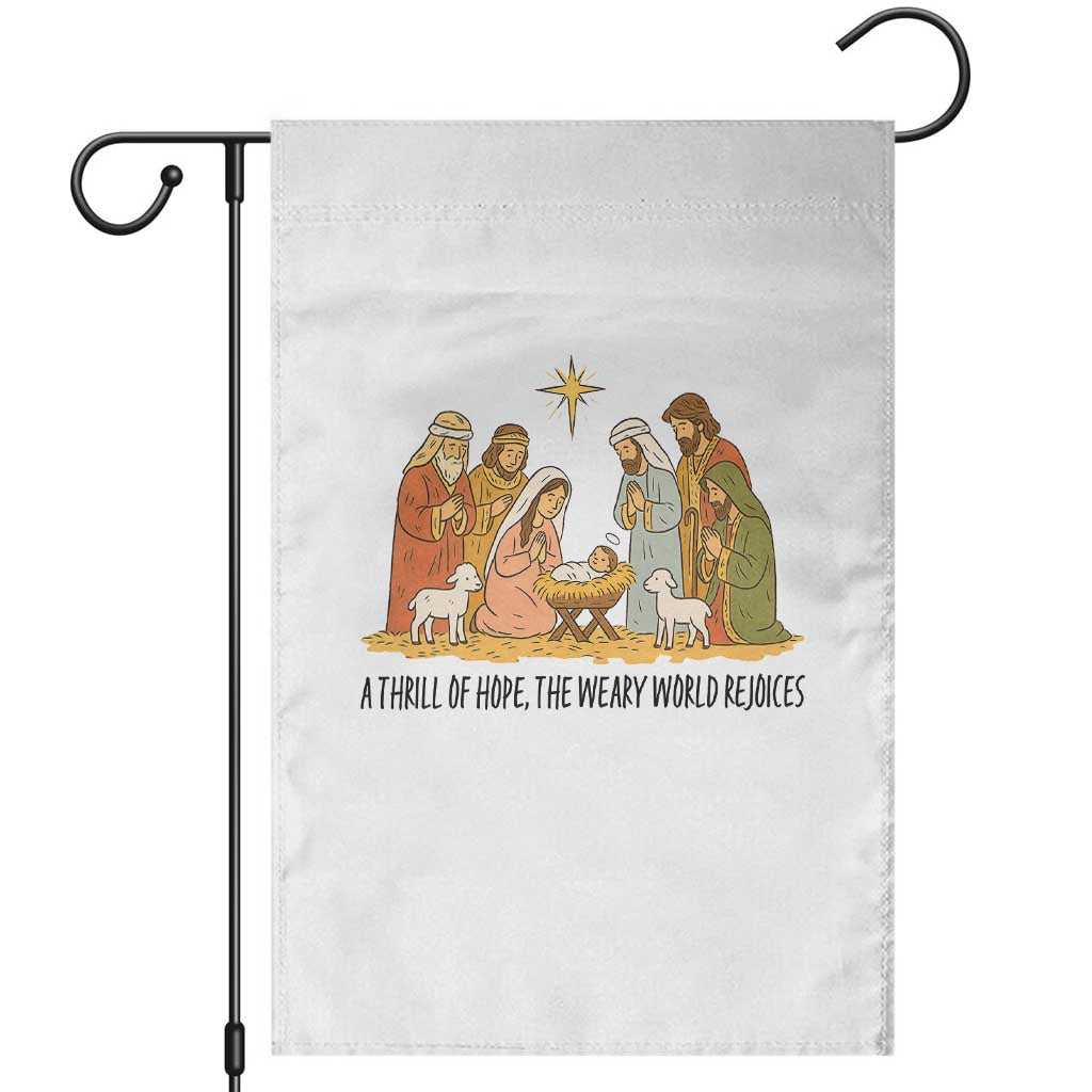 Nativity Scene Christmas Garden Flag Baby Jesus Christian Faith TS14 White Print Your Wear