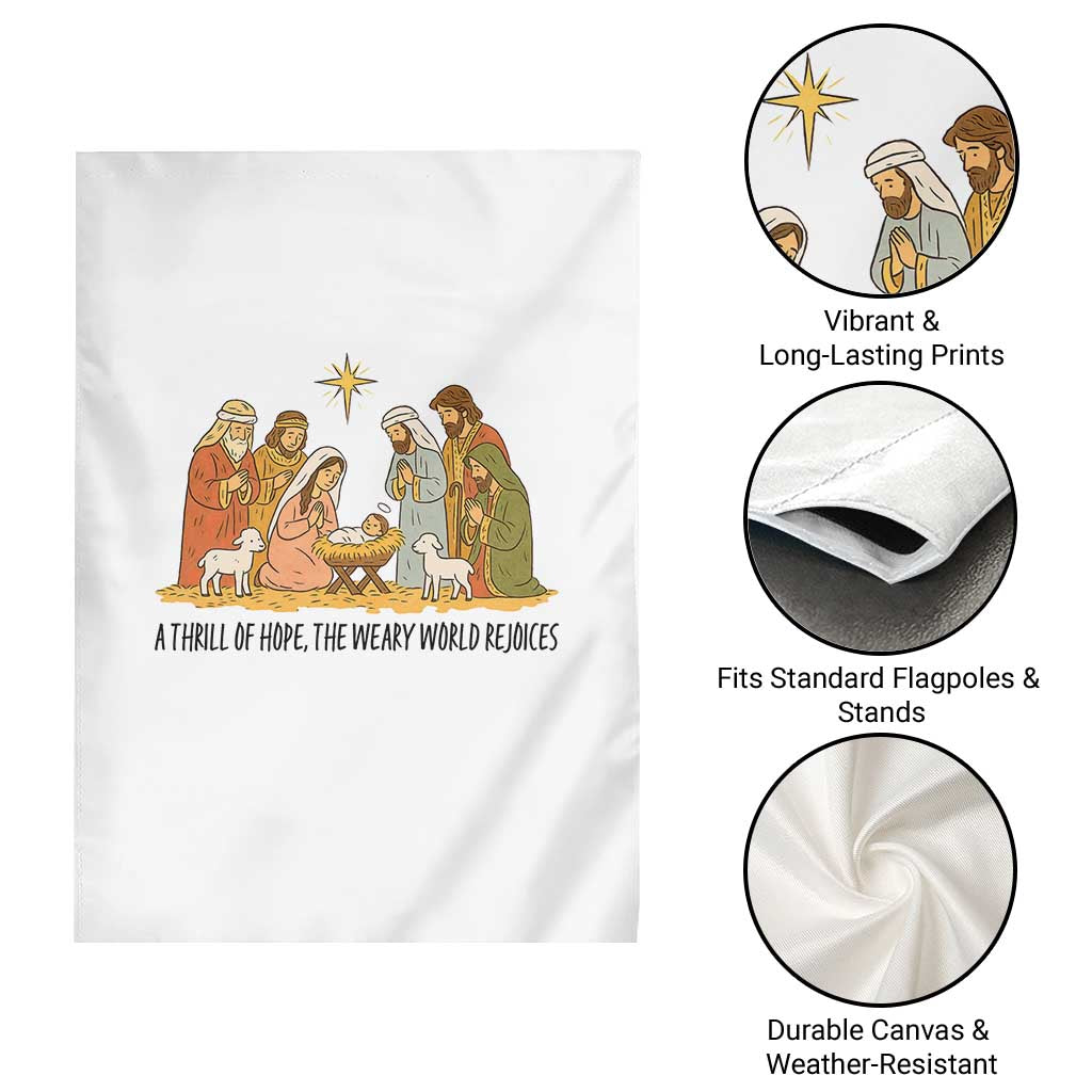 Nativity Scene Christmas Garden Flag Baby Jesus Christian Faith TS14 Print Your Wear
