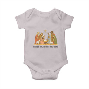 Nativity Scene Christmas Baby Onesie Baby Jesus Christian Faith TS14 Ice Gray Print Your Wear