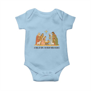 Nativity Scene Christmas Baby Onesie Baby Jesus Christian Faith TS14 Light Blue Print Your Wear