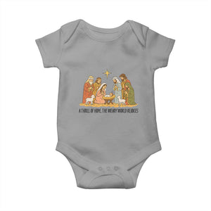 Nativity Scene Christmas Baby Onesie Baby Jesus Christian Faith TS14 Sport Gray Print Your Wear