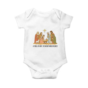 Nativity Scene Christmas Baby Onesie Baby Jesus Christian Faith TS14 White Print Your Wear