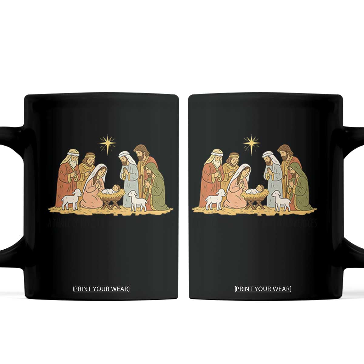 Nativity Scene Christmas Coffee Mug Baby Jesus Christian Faith TS14 White Print Your Wear