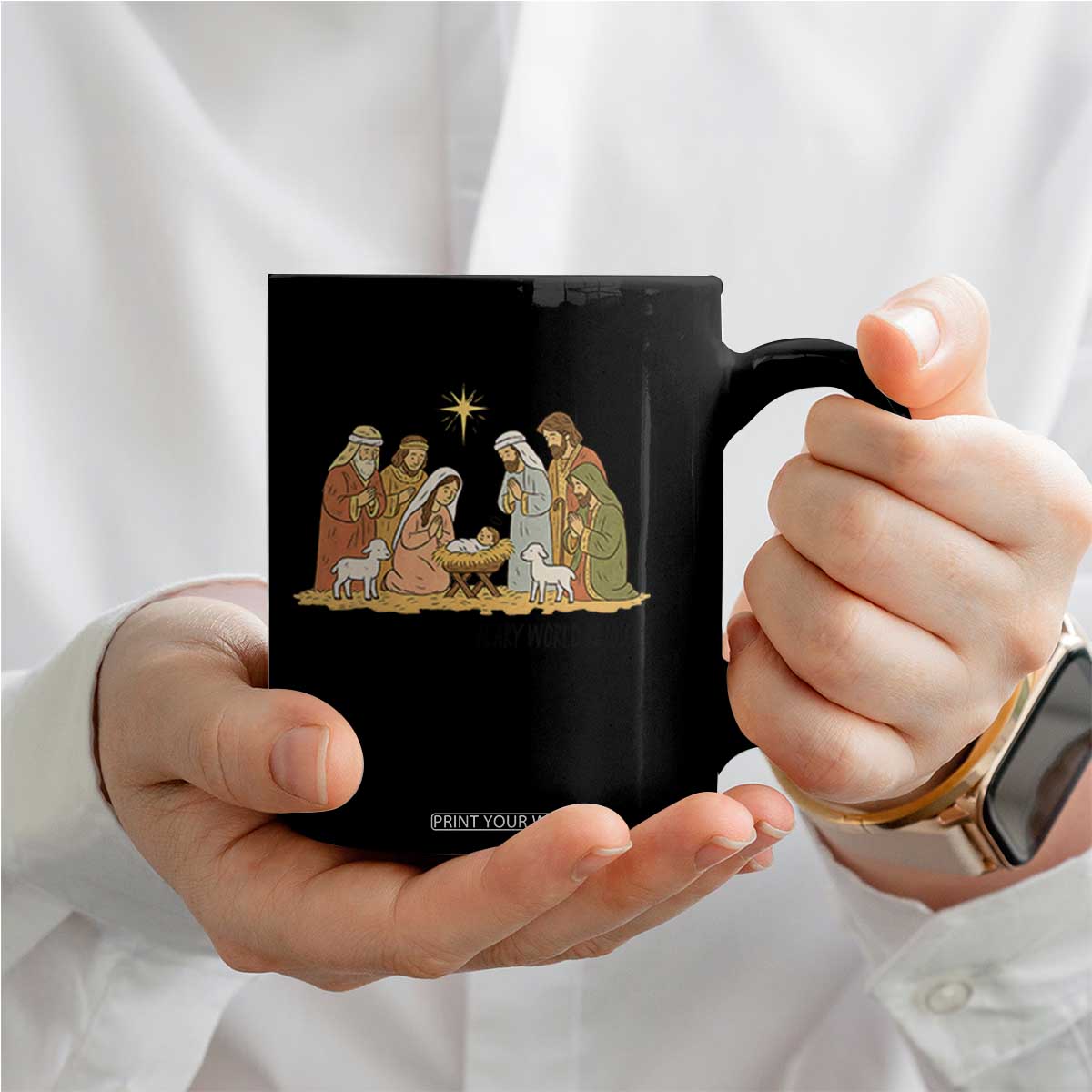 Nativity Scene Christmas Coffee Mug Baby Jesus Christian Faith TS14 Print Your Wear