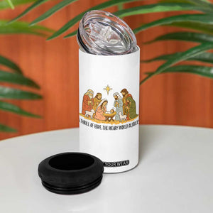 Nativity Scene Christmas 4 in 1 Can Cooler Tumbler Baby Jesus Christian Faith TS14 Print Your Wear