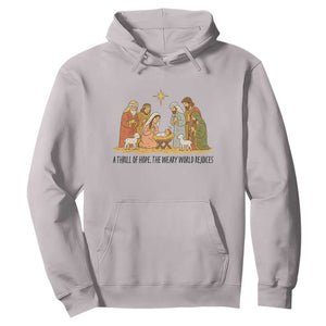 Nativity Scene Christmas Hoodie Baby Jesus Christian Faith TS14 Ice Gray Print Your Wear