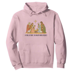 Nativity Scene Christmas Hoodie Baby Jesus Christian Faith TS14 Light Pink Print Your Wear