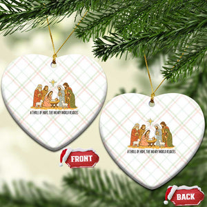 Nativity Scene Xmas Ceramic Ornament Baby Jesus Christian Faith TS14 Print Your Wear