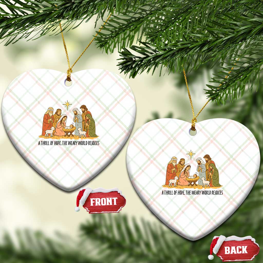 Nativity Scene Xmas Ceramic Ornament Baby Jesus Christian Faith TS14 Print Your Wear