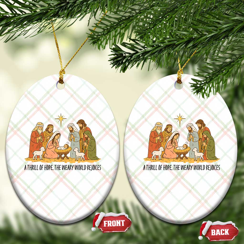 Nativity Scene Xmas Ceramic Ornament Baby Jesus Christian Faith TS14 Print Your Wear