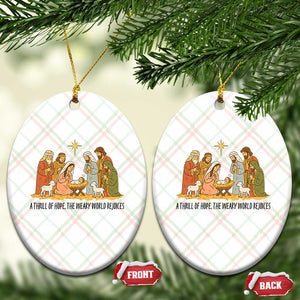 Nativity Scene Xmas Ceramic Ornament Baby Jesus Christian Faith TS14 Print Your Wear