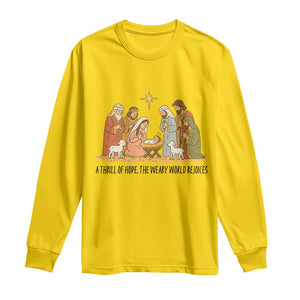 Nativity Scene Christmas Long Sleeve Shirt Baby Jesus Christian Faith TS14 Daisy Print Your Wear