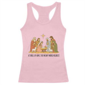 Nativity Scene Christmas Racerback Tank Top Baby Jesus Christian Faith TS14 Light Pink Print Your Wear