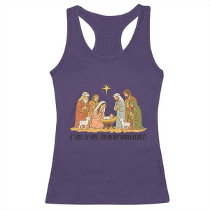 Nativity Scene Christmas Racerback Tank Top Baby Jesus Christian Faith TS14 Purple Print Your Wear