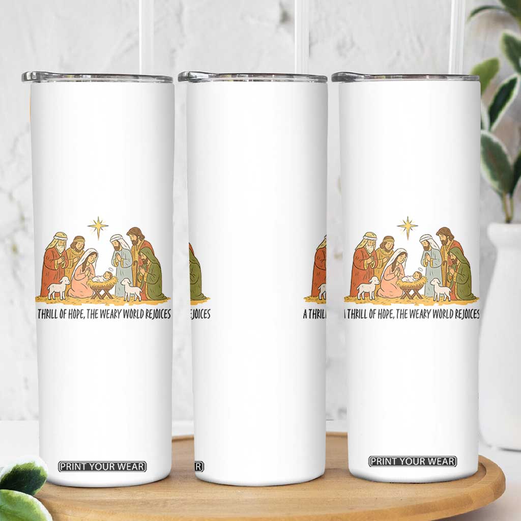 Nativity Scene Christmas Skinny Tumbler Baby Jesus Christian Faith TS14 Print Your Wear